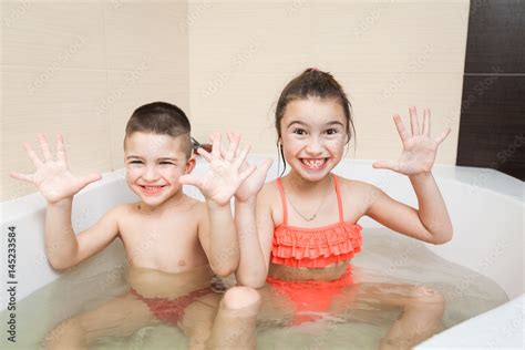 brother sister in shower